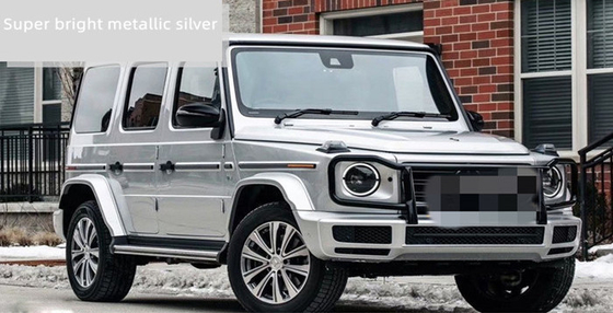 30µM Metallic Silver Gloss Auto-Vinylverpackung für Fahrzeug-Werbung