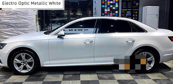 Audi Electro Optic Metallic White-Auto-Verpackungs-Film-Luft-Freigabe verschiebbar