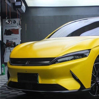 Elektrolumineszente gelbe Matte Car Wrap Film Air-Freigabe Swipeable
