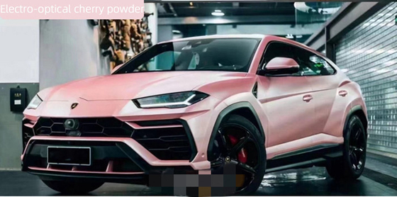 30µm Matte Car Vinyl Wrap Removable Blase freier Elektro-Oprical Cherry Powder