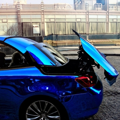 Entfernbare klebende Auto-Verpackungs-Spiegel-Effekt-Vinylverpackung Chromes blaue