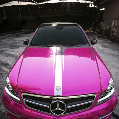 Luft-Freigabe-glatte Spiegel-Chrome-Vinylverpackung verschiebbare Rose Red Car Wrap Film