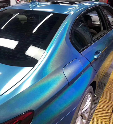 1.27m verschiebbare Funkeln-Vinylverpackungs-Luft-Freigabehochglanz-Autoverpackung Lasers blaue