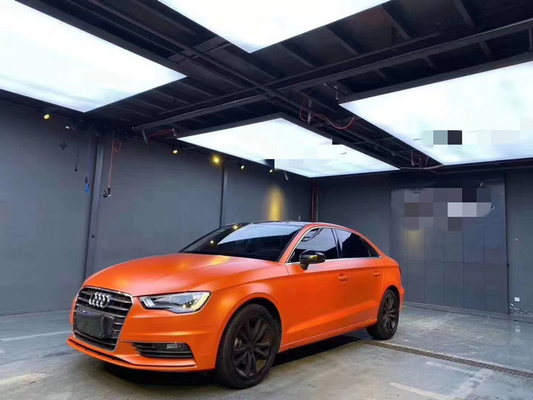 Autos verkratzen beständige Vinylverpackung swipeable Matte Metallic Orange Wrap