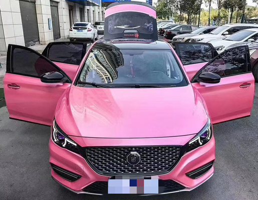 Lippenstift-Pulver-Barbie Metallic Pink Car Wrap-Blase freies Swipeable