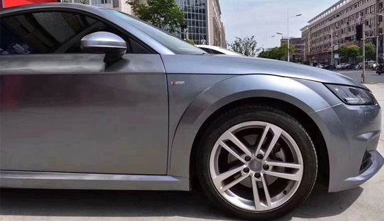 Titan- Stahl-aktivierter Glanz metallisches Grey Vinyl Wrap Grey Gloss Car Vinyl Wraps Hitze