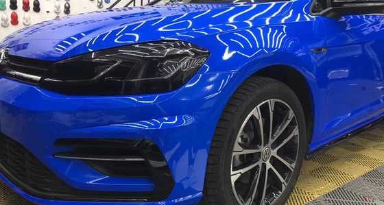 Sapphire Blue High Gloss Car-Verpackungs-Vinyl entfernbar für Fahrzeug-Werbung
