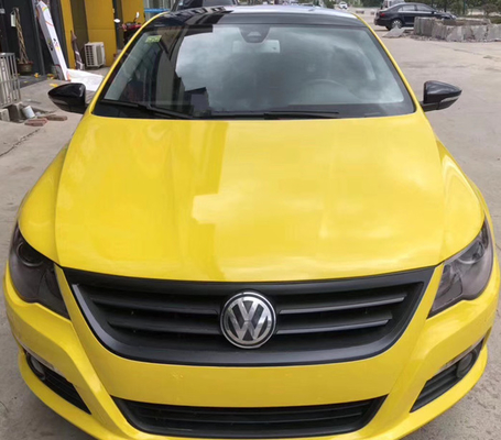 Luft-Freigabe-Sonnenblumen-gelber Hochglanz-Auto-Verpackungs-Film verschiebbar
