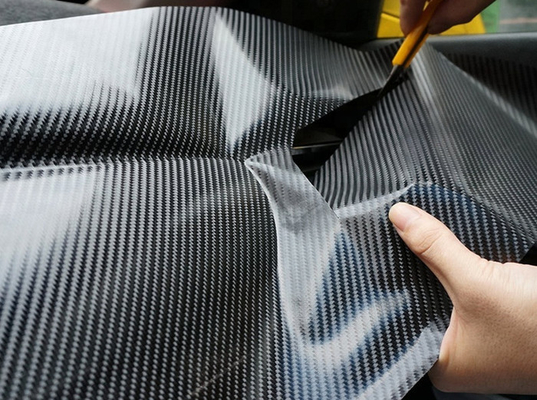 Innenschwarze Faser-Auto-Vinylverpackungs-Rollenluft-außenfreigabe des Kohlenstoff-6D