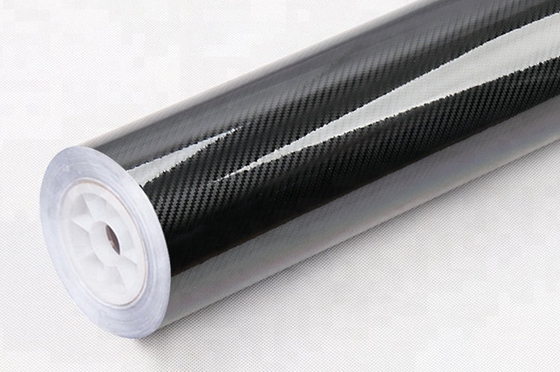Klebende schwarze Hochglanz-Kohlenstoff-Faser-Verpackung der Kohlenstoff-Faser-Auto-Vinylverpackungs-5D