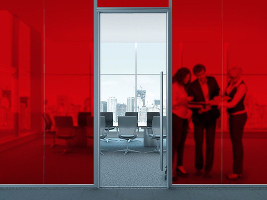 Antibereifte Ebenen-rote dekorative Fenster-UVglasschicht selbstklebend