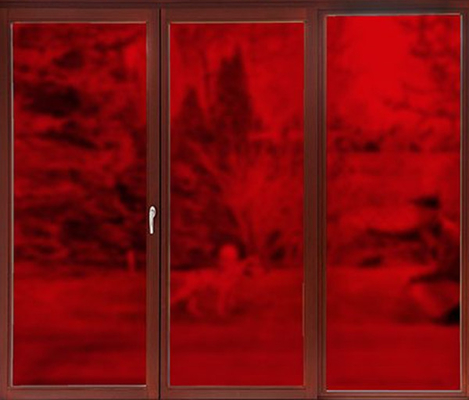 Antibereifte Ebenen-rote dekorative Fenster-UVglasschicht selbstklebend