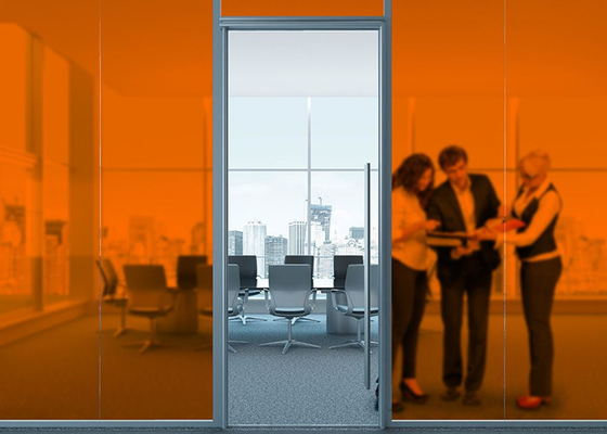 Orange einfacher bereifter Fensterbehang des Fenster-Film-1.22Mx50M Privacy Self Adhesive