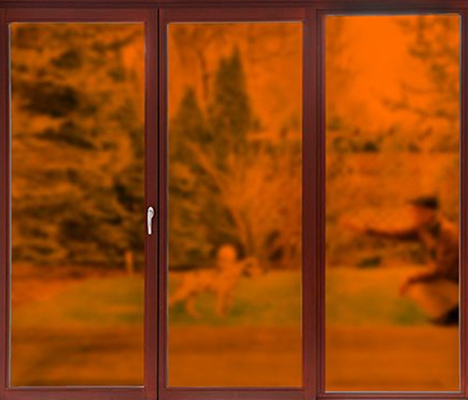 Orange einfacher bereifter Fensterbehang des Fenster-Film-1.22Mx50M Privacy Self Adhesive