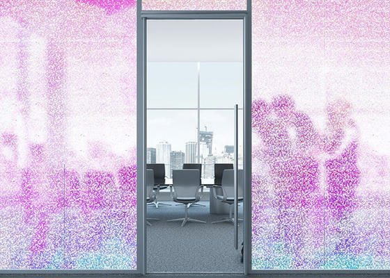 Privatleben-Schirm-dekorative Fenster-Glasschicht dichroiker Dots Pattern 1.22Mx50M