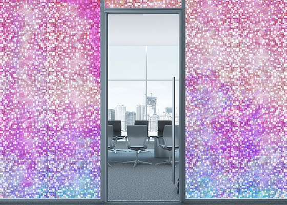 Dichroike Quadrat-selbstklebende dekorative Fenster-Glasschicht Blendschutz