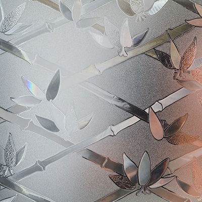 Fenster-Glasschicht-strukturiertes Bambusmuster des Privatleben-3D dekoratives