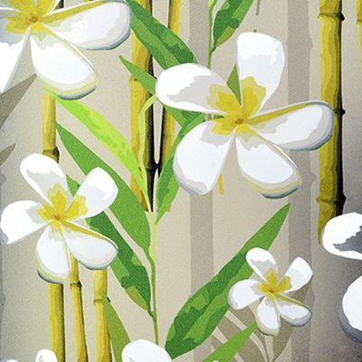 Bambusblumendekorativer Fenster-Glasschicht-Schutz der Privatsphäre DRUCKSGS