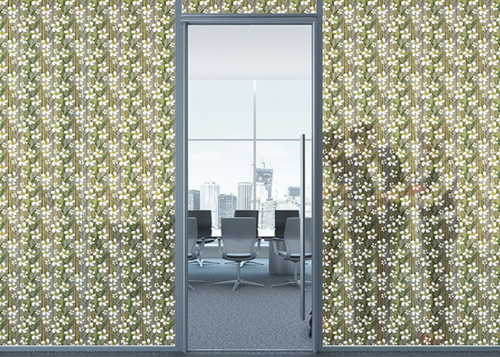 Bambusblumendekorativer Fenster-Glasschicht-Schutz der Privatsphäre DRUCKSGS
