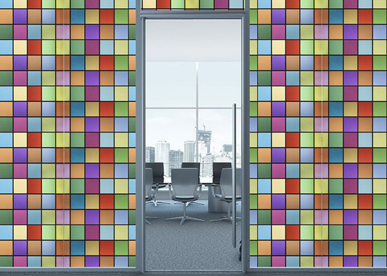 Fenster-Glasschicht Sunproof färbte dekorative Quadrat-Muster