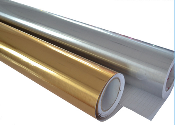 PVC bürstete goldenen silbernen Farbausschnitt-Vinylfilm für Fenster-Dekoration