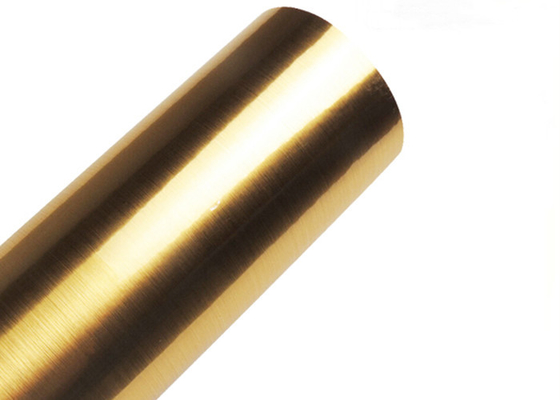 PVC bürstete goldenen silbernen Farbausschnitt-Vinylfilm für Fenster-Dekoration