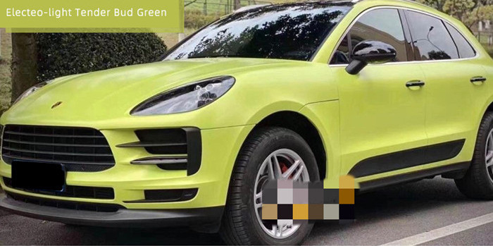 Entfernbarer Acrylkleber freien Raumes HAUSTIER Swipeable 60µM Light Bud Green Car Vinyl Wrap